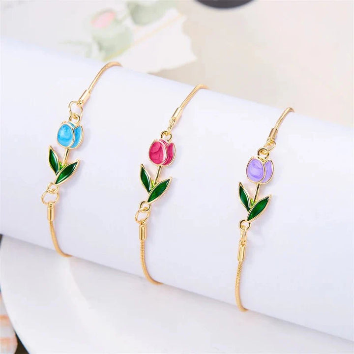 BowLift | Feminine Floral Tulip Bracelet and Necklace Set