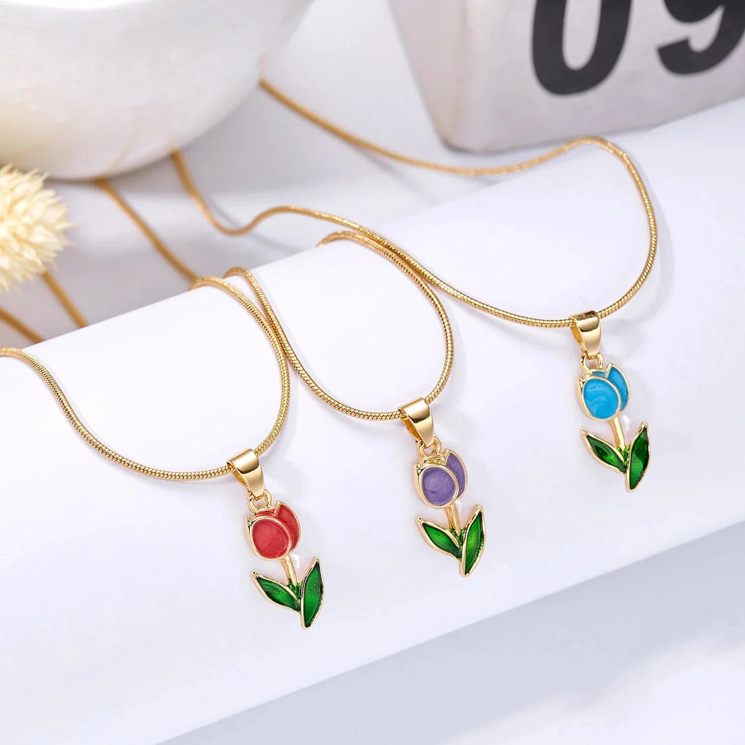 BowLift | Feminine Floral Tulip Bracelet and Necklace Set