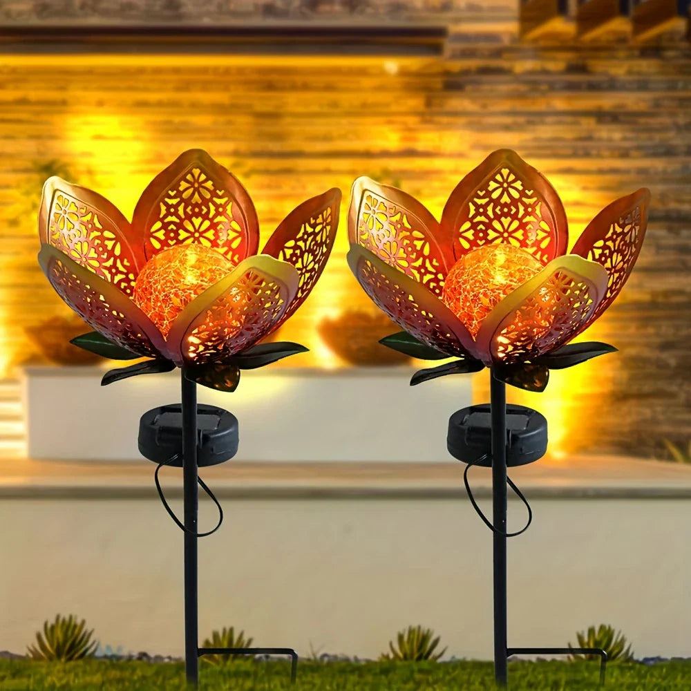 BowLift | Solar Garden Light Lotus Flower – Decorative LED Outdoor Lighting for Garden and Yard