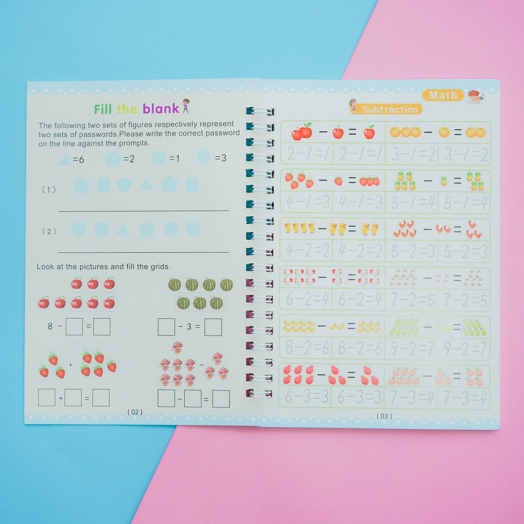 BowLift | Children'S Numbers Letters Practice Magic Copybook