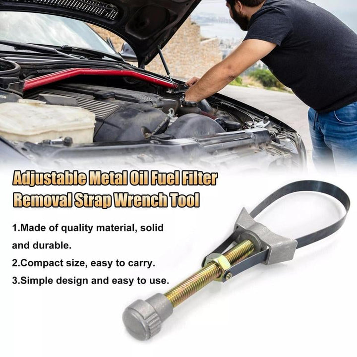 BowLift | Adjustable Oil Filter Wrench — Robust Tool for 60-120 mm Filters