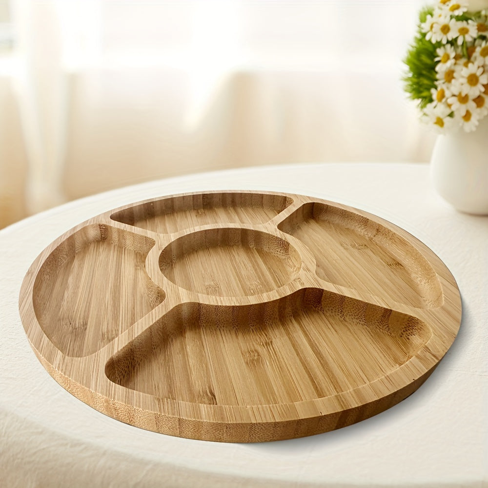BambooServe - Elegant Round Snack Board for Your Kitchen Bowlift