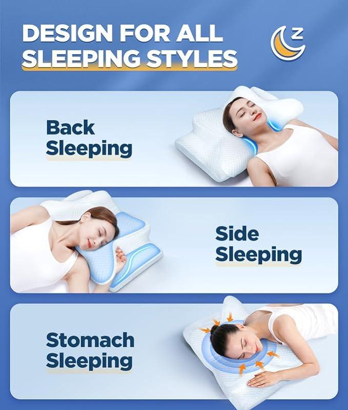 BowLift | Memory Foam Neck Pillow | Ergonomic Support for Neck Pain Relief at Home