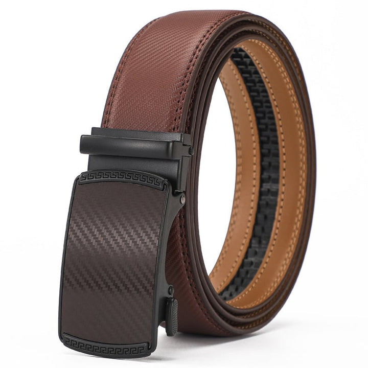 BowLift | Eptchn Leather Ratchet Belt With Adjustable Buckle CrackSlick