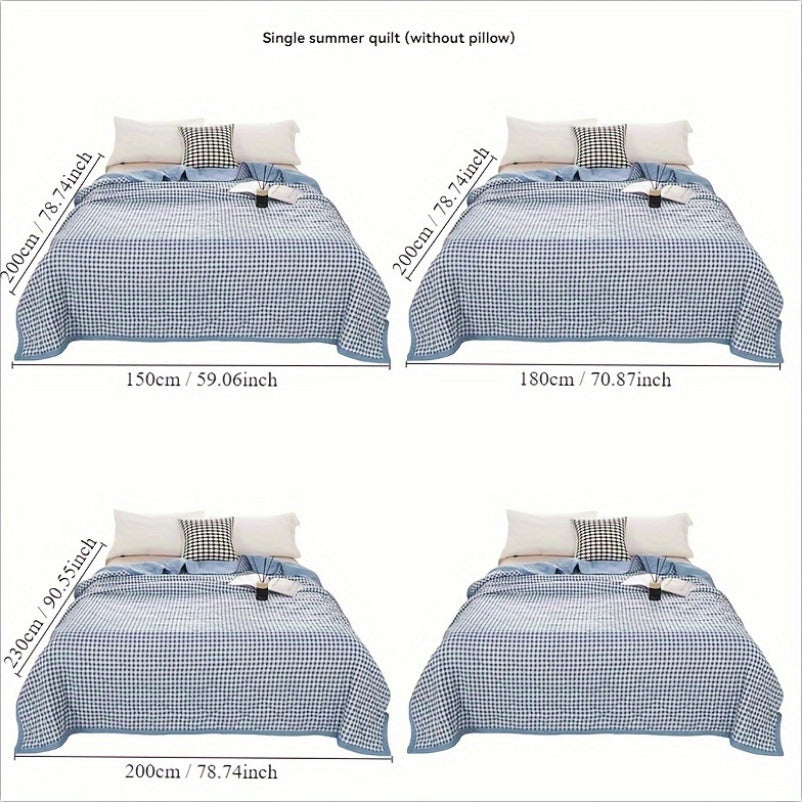 BowLift | Elegant Preppy Plaid Summer Blanket for Cool Nights