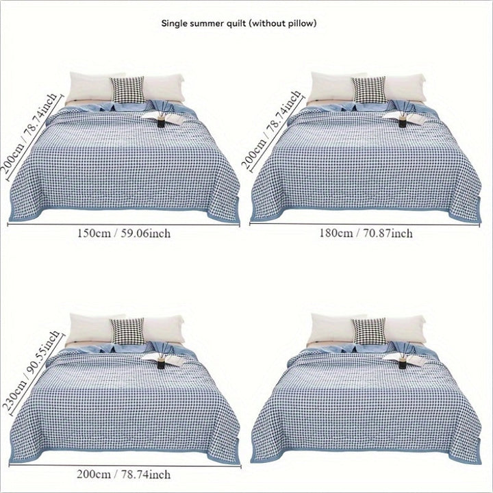 BowLift | Elegant Preppy Plaid Summer Blanket for Cool Nights