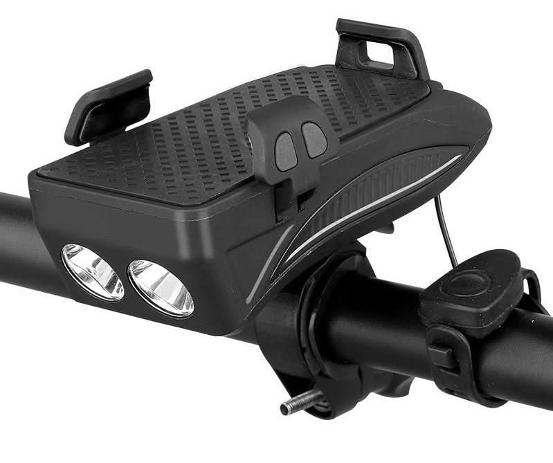 BowLift | 4-in-1 Bike Phone Holder with Powerbank, Light & Horn