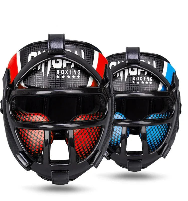 BowLift | Fightguard Premium Headgear with Face Mask – Full Head and Face Protection for Sparring, Muay Thai, Taekwondo, and Martial Arts Training