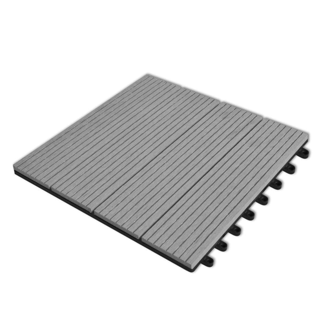 BowLift | WPC tiles 30x30cm 11pcs 1m2 Gray