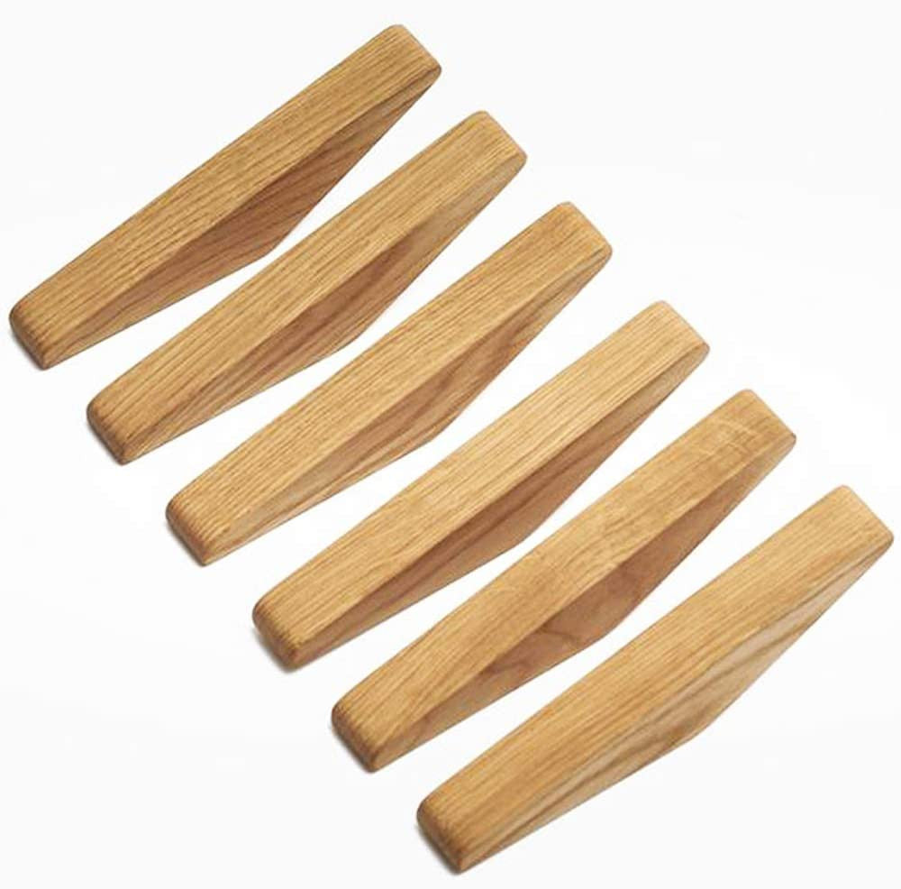 Wooden Wall Hooks Set Nordhaak – 6 Minimalist Coat Hooks Made of Solid Wood | Bowlift
