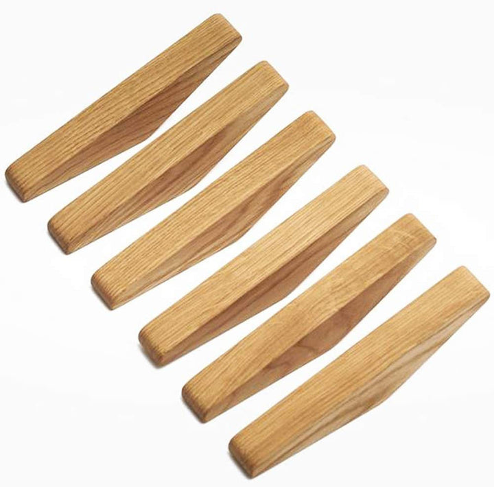 Wooden Wall Hooks Set Nordhaak – 6 Minimalist Coat Hooks Made of Solid Wood | Bowlift