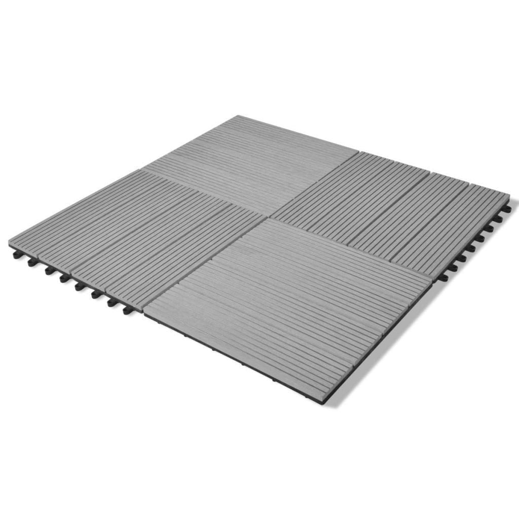 BowLift | WPC tiles 30x30cm 11pcs 1m2 Gray