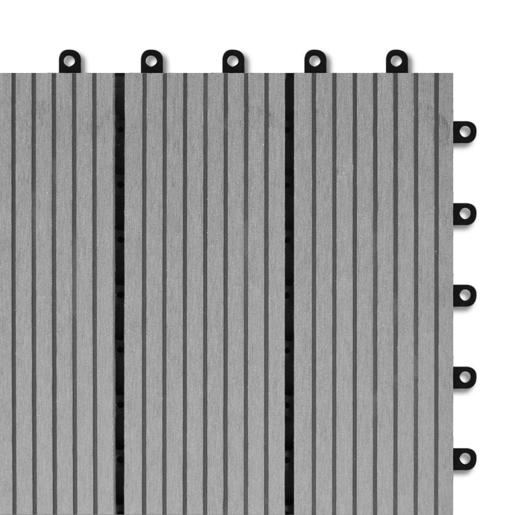 BowLift | WPC tiles 30x30cm 11pcs 1m2 Gray