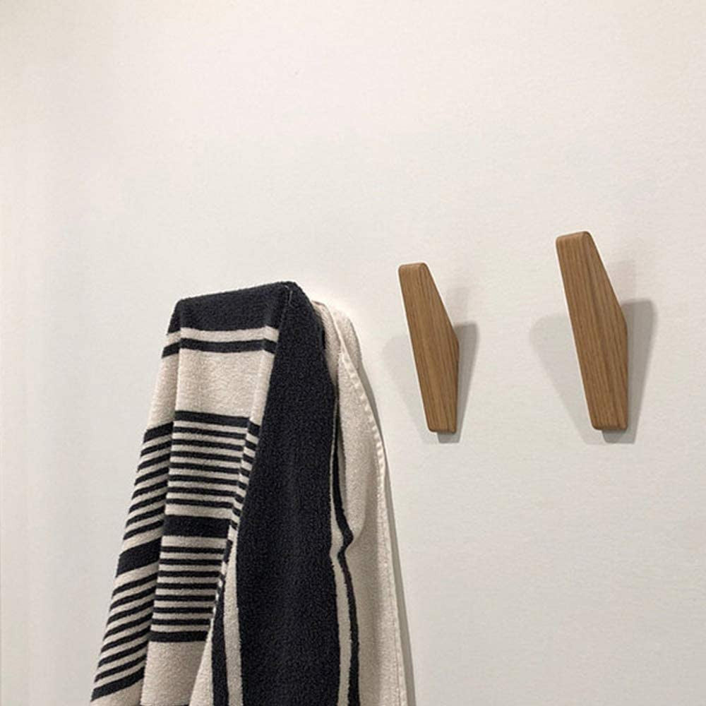 Wooden Wall Hooks Set Nordhaak – 6 Minimalist Coat Hooks Made of Solid Wood | Bowlift