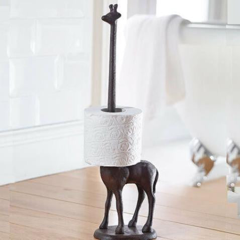 BowLift | TwigaRoll – Freestanding Giraffe Toilet Paper Holder made of Cast Iron
