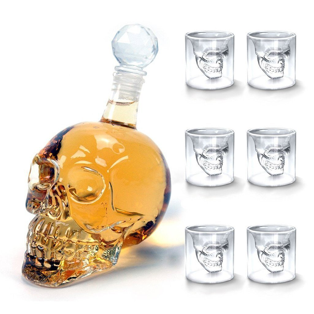 BowLift | Skull Carafe Decanter & 6 Shot Glasses