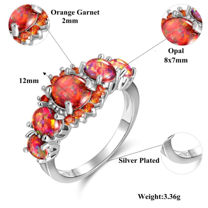 BowLift | Fire Opal Garnet Ring
