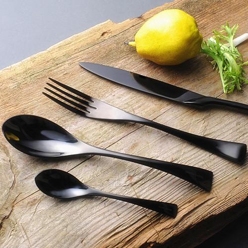 Jet Black Silverware - 4 Piece Set | Bowlift