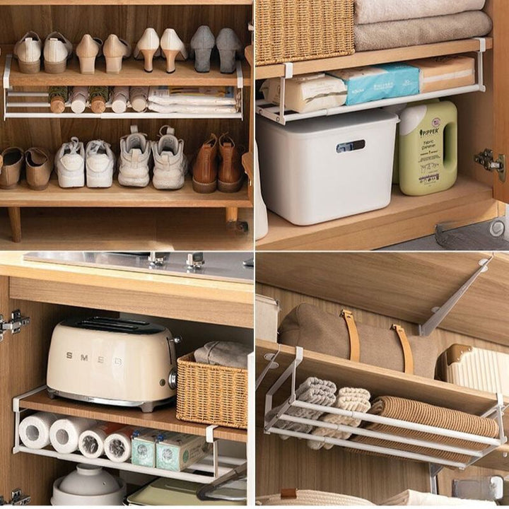 BowLift | FlexFit Shelf Extension – Adjustable Shoe Cabinet Organizer – Space-Saving Storage Solution – No-Tool Assembly – Fits 40–65 cm