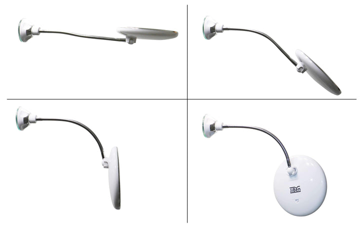BowLift | Luminessa LED Magnifying Mirror with Swan Neck | 10x Zoom & Daylight LED | Flexible & Cordless