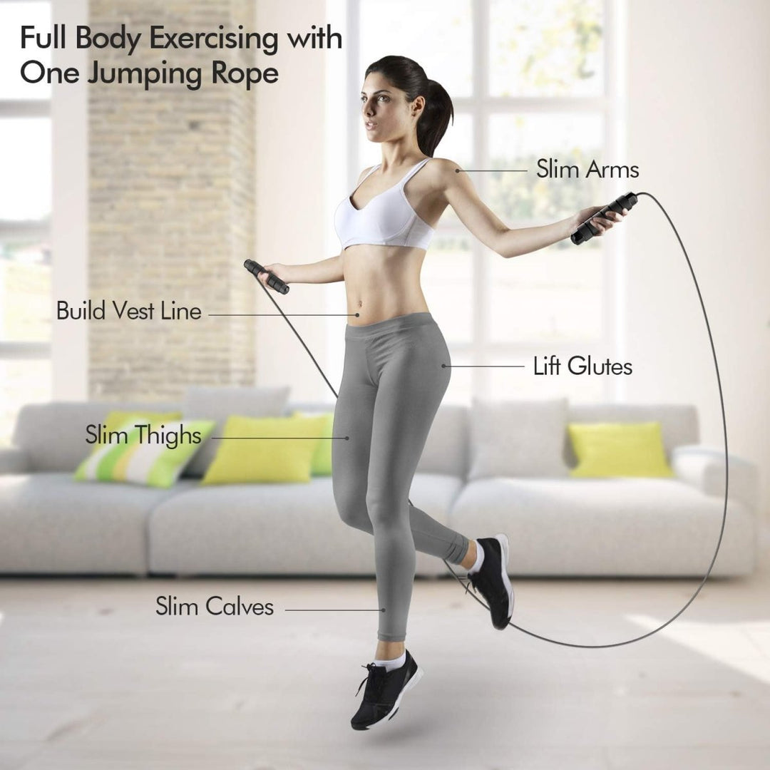 BowLift | Flexijump Adjustable Jump Rope – Tangle-Free Speed Skipping Rope – Cardio, Weight Loss & Coordination Training – Comfortable Foam Handles