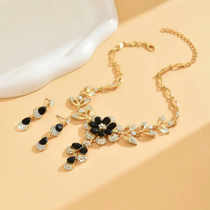 BowLift | Floral Diamond Necklace and Earring Set
