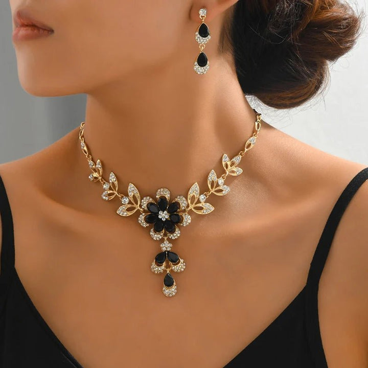 BowLift | Floral Diamond Necklace and Earring Set