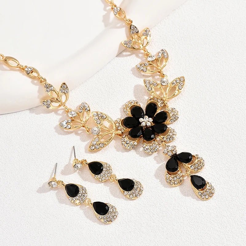BowLift | Floral Diamond Necklace and Earring Set