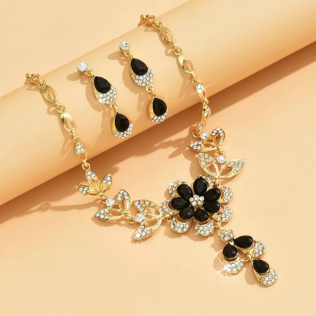 BowLift | Floral Diamond Necklace and Earring Set