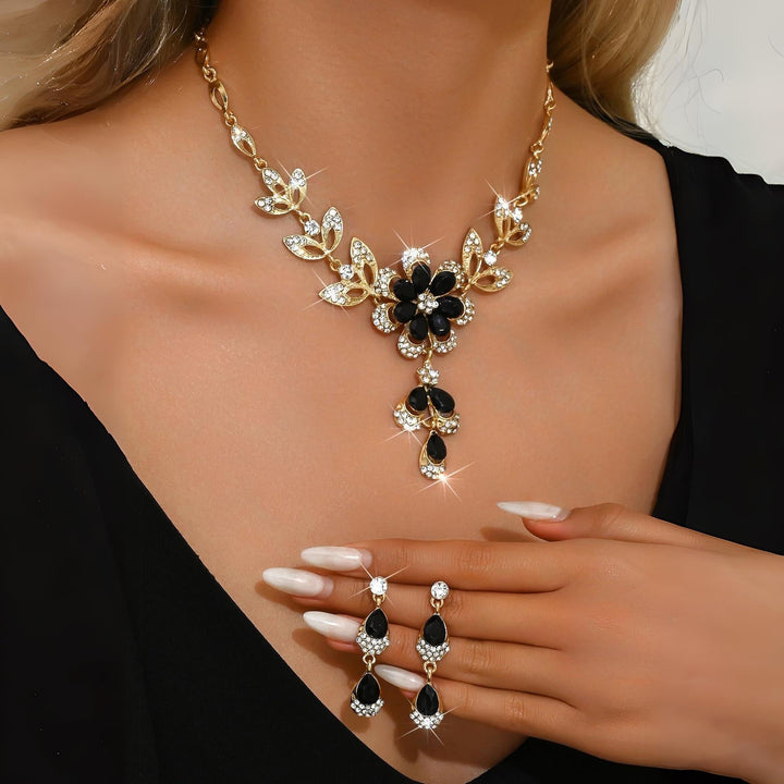 BowLift | Floral Diamond Necklace and Earring Set