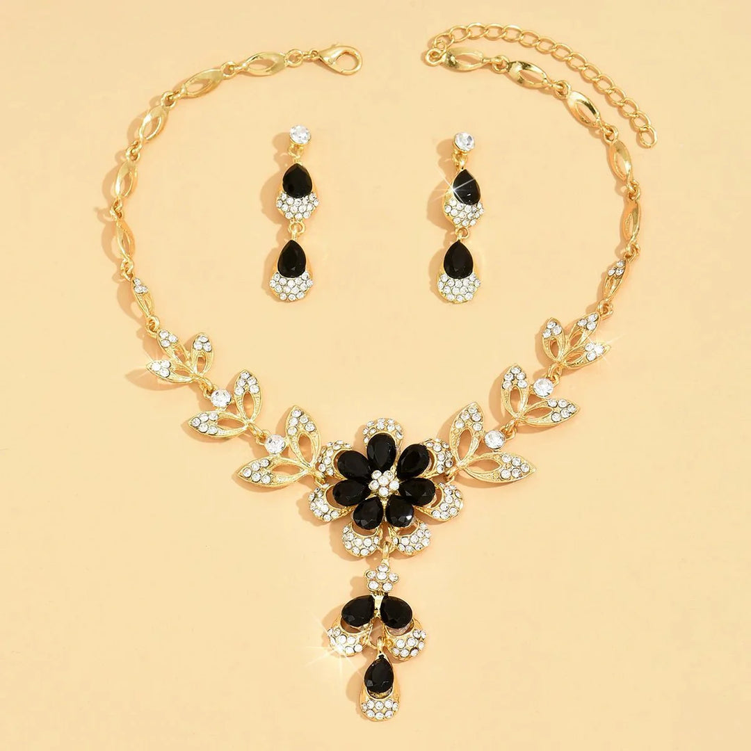 BowLift | Floral Diamond Necklace and Earring Set