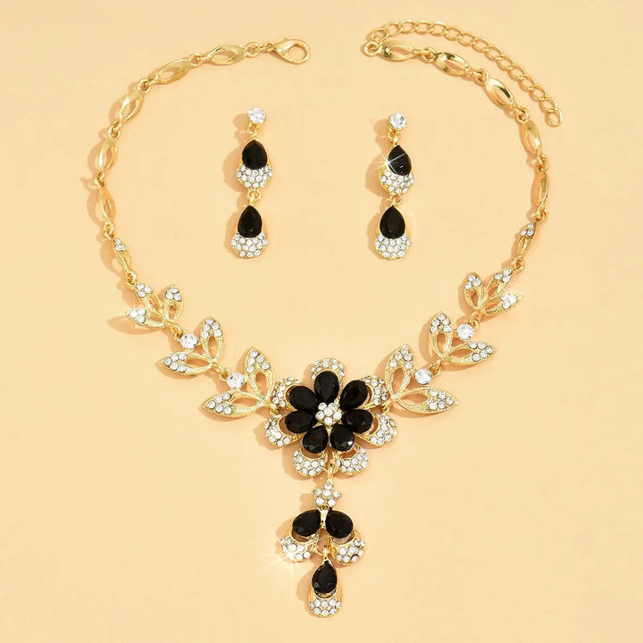 BowLift | Floral Diamond Necklace and Earring Set