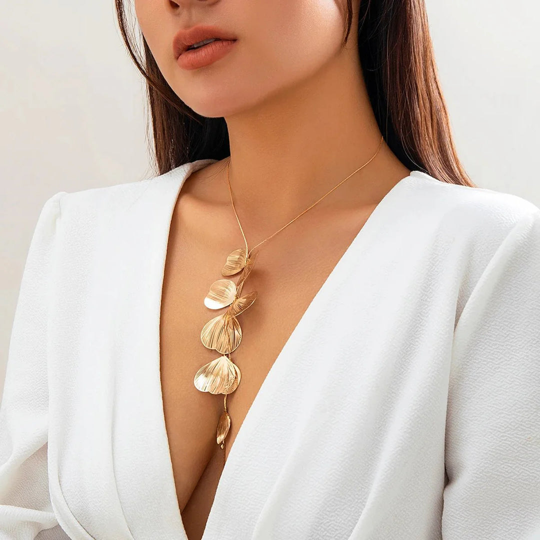 BowLift | Floral Petals Lariat Tassel Necklace