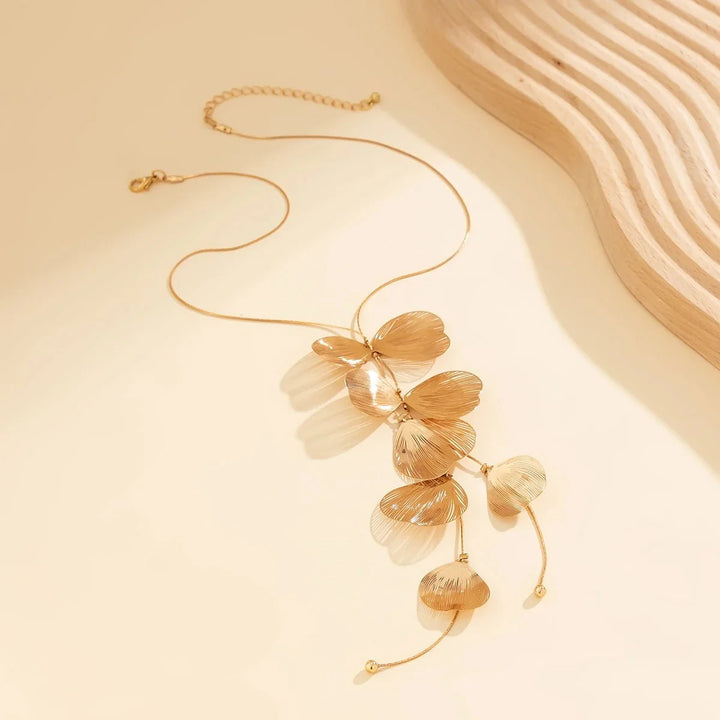 BowLift | Floral Petals Lariat Tassel Necklace