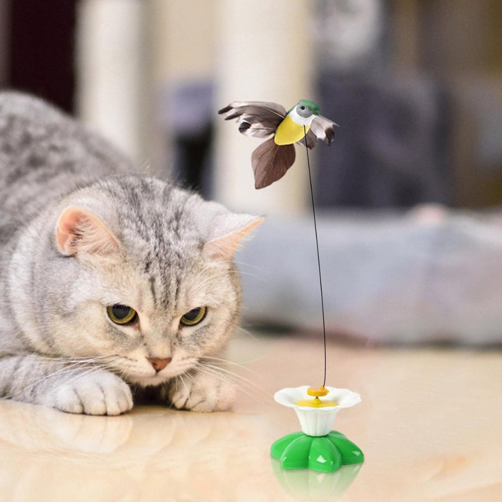 FlyWhirl • Interactive Flying Bird Toy for Cats - Interactive Cat Toy - BowLift