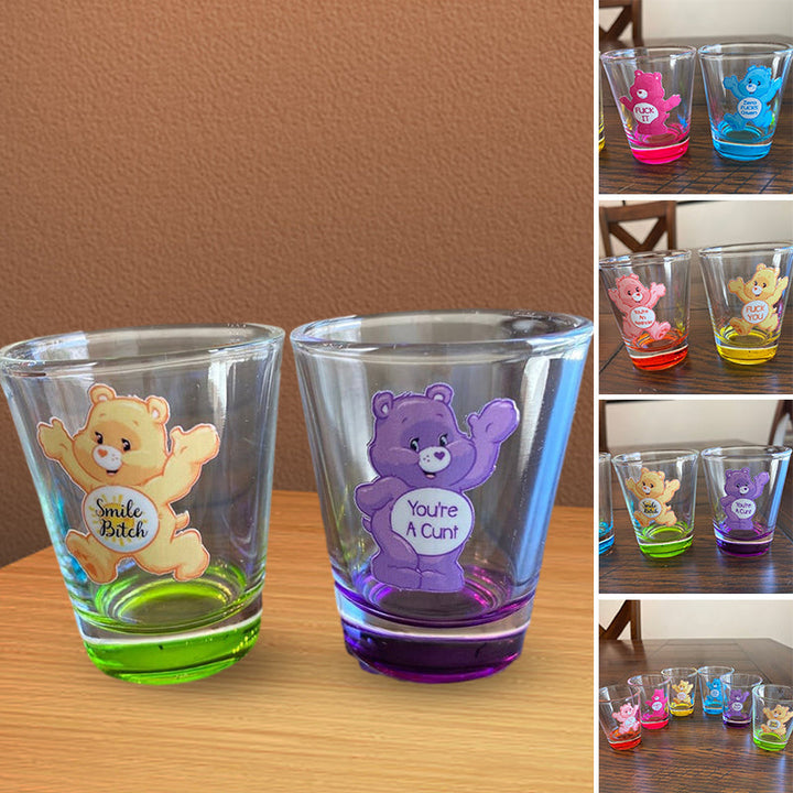 Swear Bears Shot Glasses Set, 6 Pieces | Bowlift