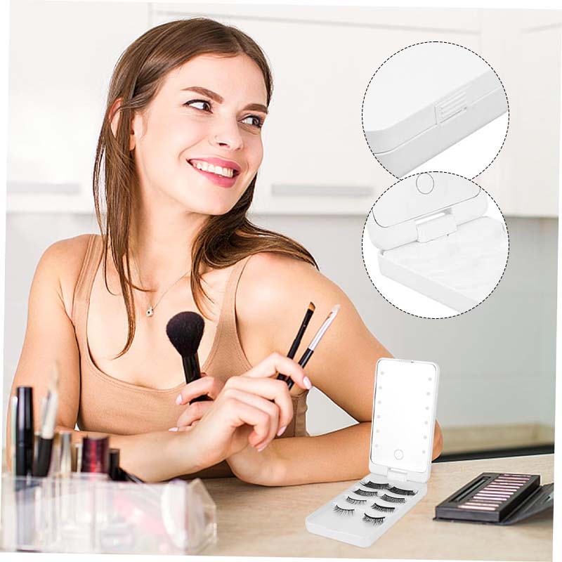 BowLift | Travel makeup brush set with LED light mirror
