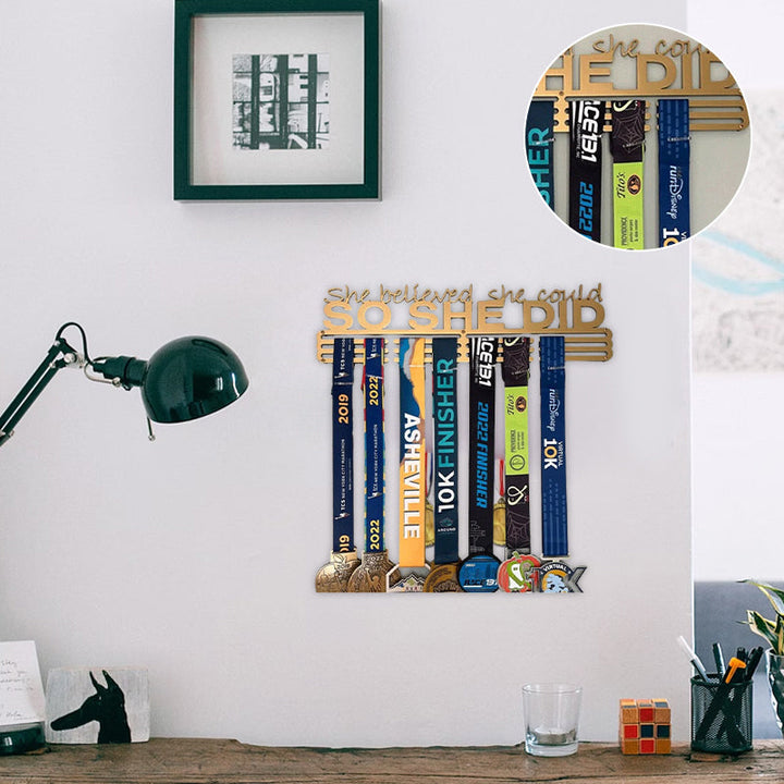 BowLift | Metal Letter Hooks - "She believed she could, so she did"