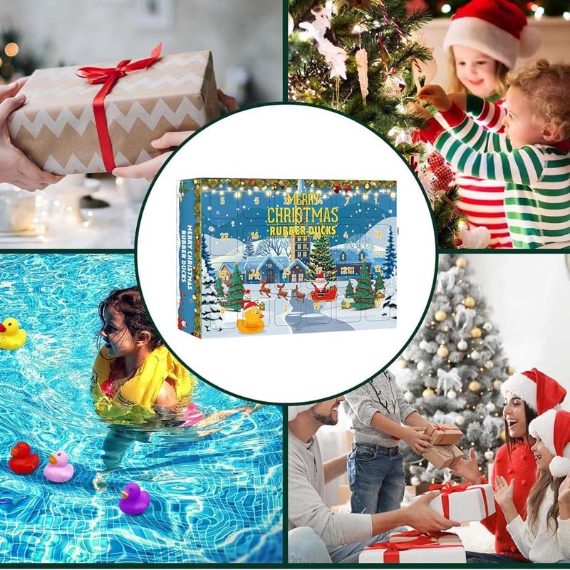 BowLift | 24 Pcs Countdown Christmas Rubber Ducks Advent Calendar