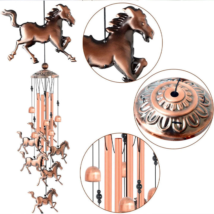 BowLift | Retro Bronze Horse Wind Chime