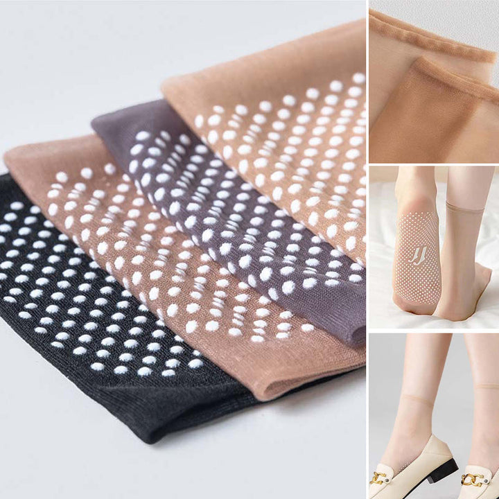 Spring Summer Invisible Non-Slip Crystal Silk Socks | Bowlift
