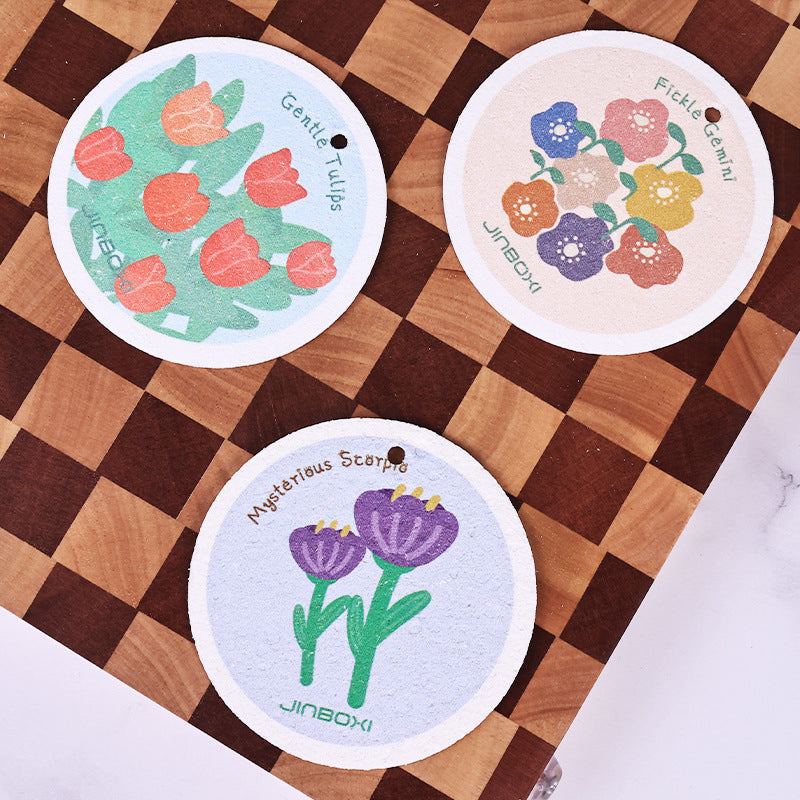 Kitchen Flower Print Wood Pulp Cotton Cloth | Bowlift