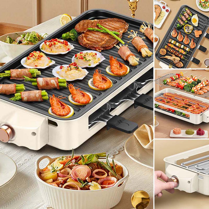 BowLift | Indoor Smokeless Grill, Non-Stick Cooking Removable Plate