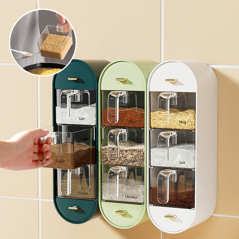 Space-saving spice jar for wall mounting | Bowlift