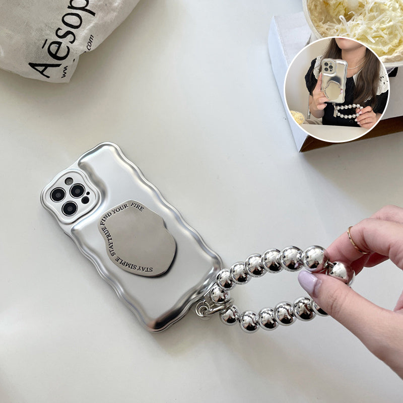 BowLift | Matte Silver Ball Bracelet Air Cushion Case for iPhone