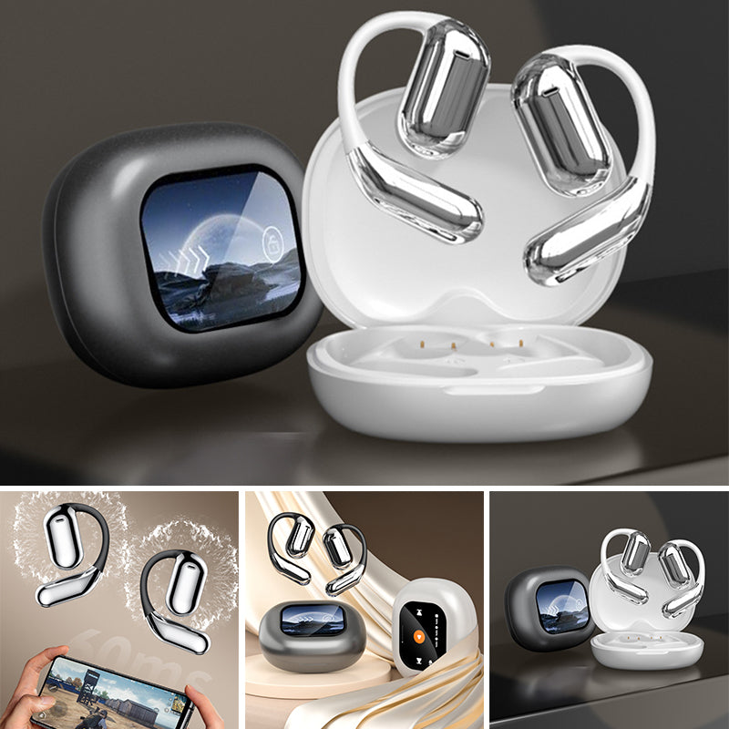 BowLift | LCD Open-Ear Wireless Bluetooth Earbuds