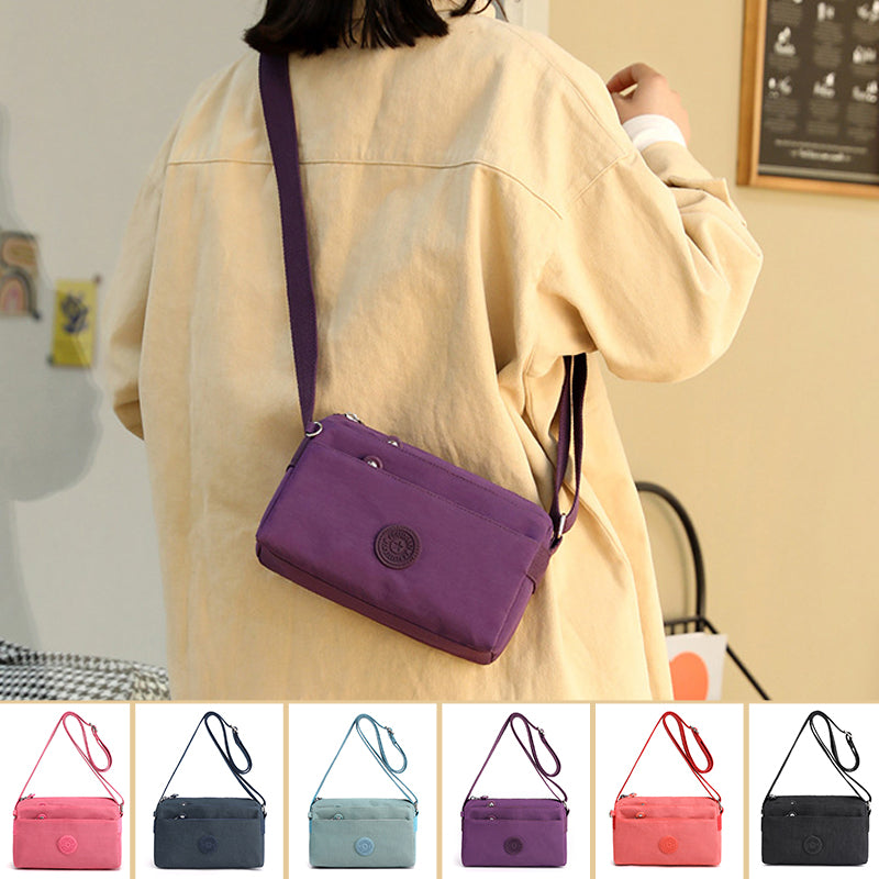 Women's Casual Multi-layer Fashionable Simple Shoulder Bag Made of Nylon | Bowlift