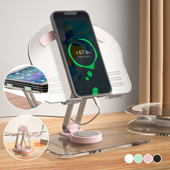 BowLift | Folding transparent acrylic tablet stand