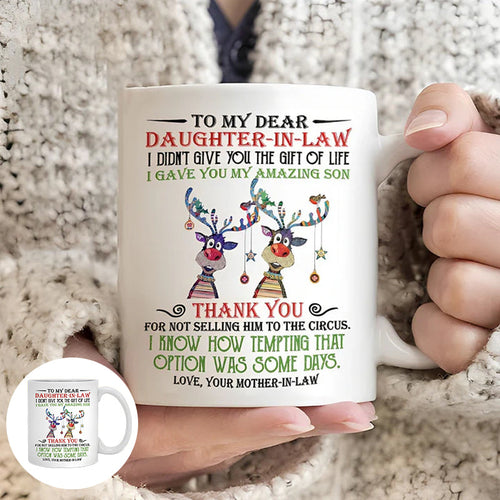 BowLift | I have given you my amazing son - Best gift for daughter-in-law mugs