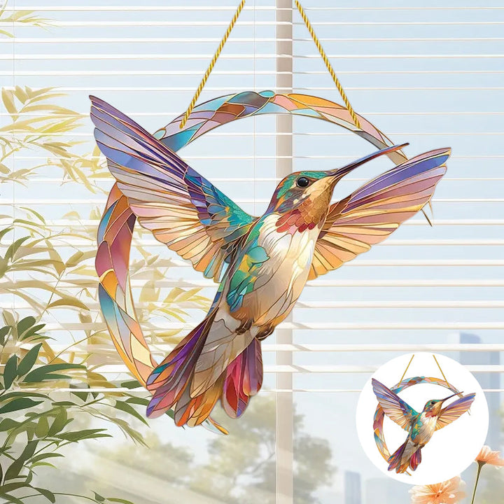 BowLift | Luminara HummiGlow Kolibri Sun Catcher | Memory & Joy of Life | Handcrafted Window Decoration made of Acrylic